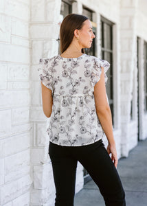 Floral Stitch Top