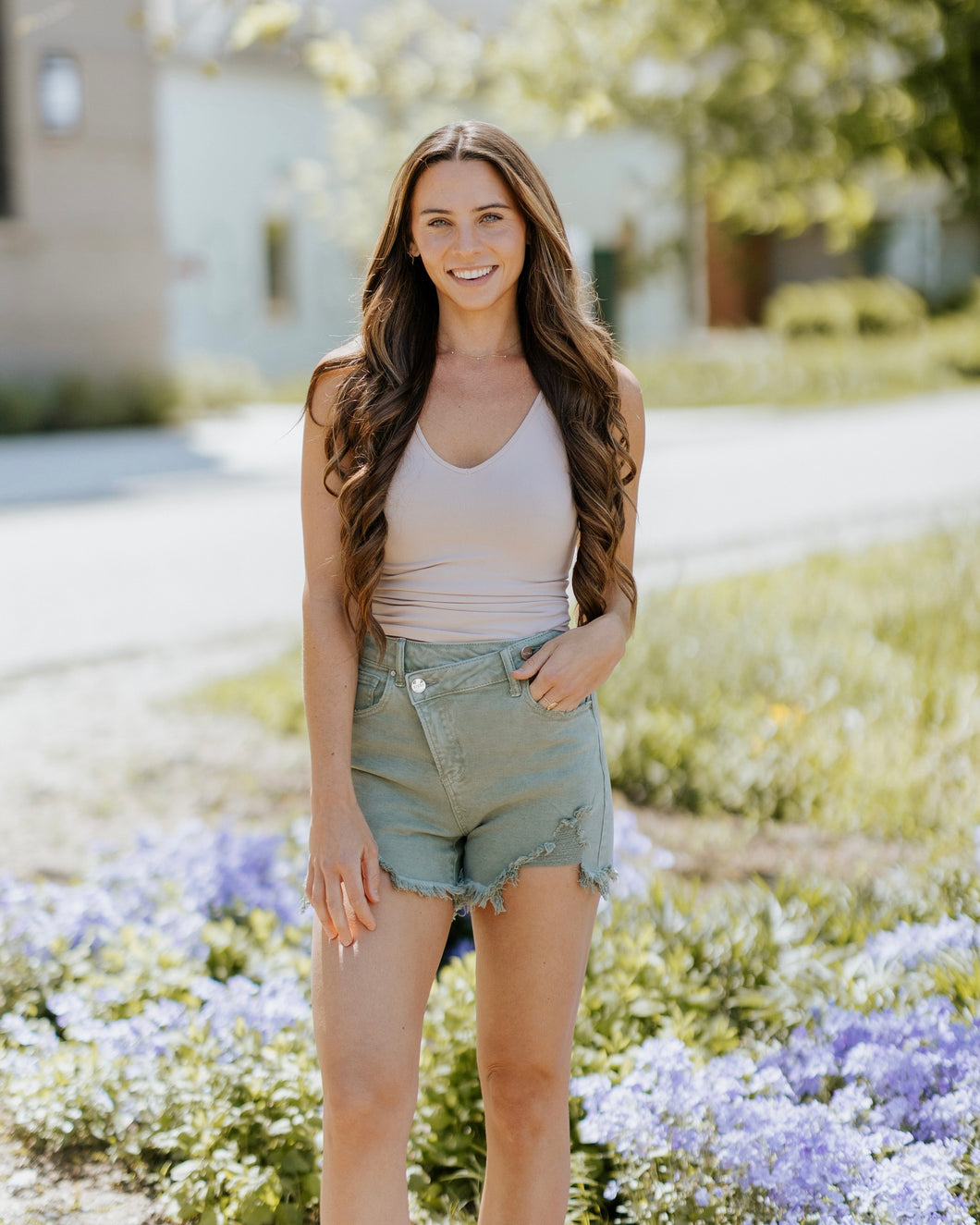 Olive Crossover Shorts