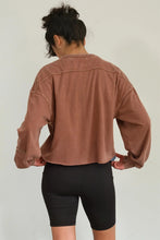 Load image into Gallery viewer, Raw Hem Crop Sweatshirt
