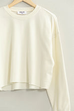 Load image into Gallery viewer, Raw Hem Crop Sweatshirt
