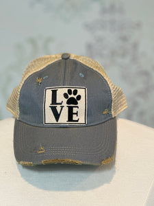 Love Paw Vintage Trucker Hat
