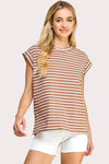 Cap Sleeve Stripe Top