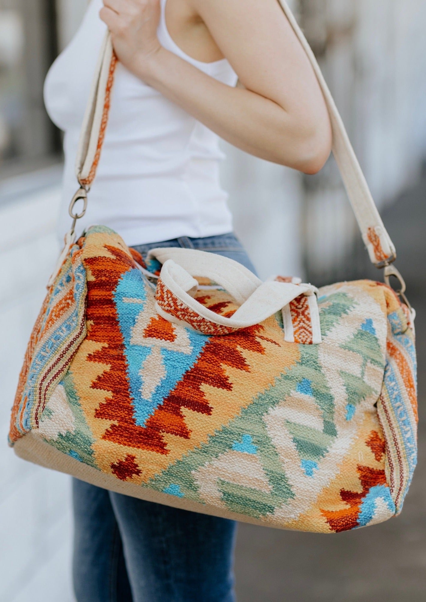Aztec Print Weekender Bag – lola blu boutique