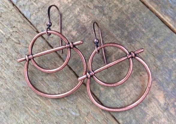 Rustica Geometric Copper Earrings