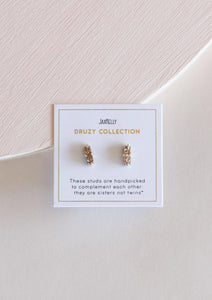 JaxKelly Rose Gold Druzy Bar Earrings